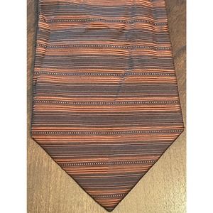 Corsini Orange Black 100% Silk Men’s Neck Tie Made In China